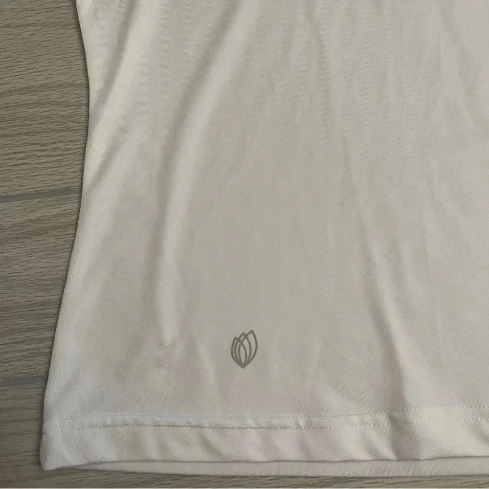 GG Blue Half Zip Polo White Pink Lightweight Golf Tennis Shirt Women’s size XL - Picture 5 of 11